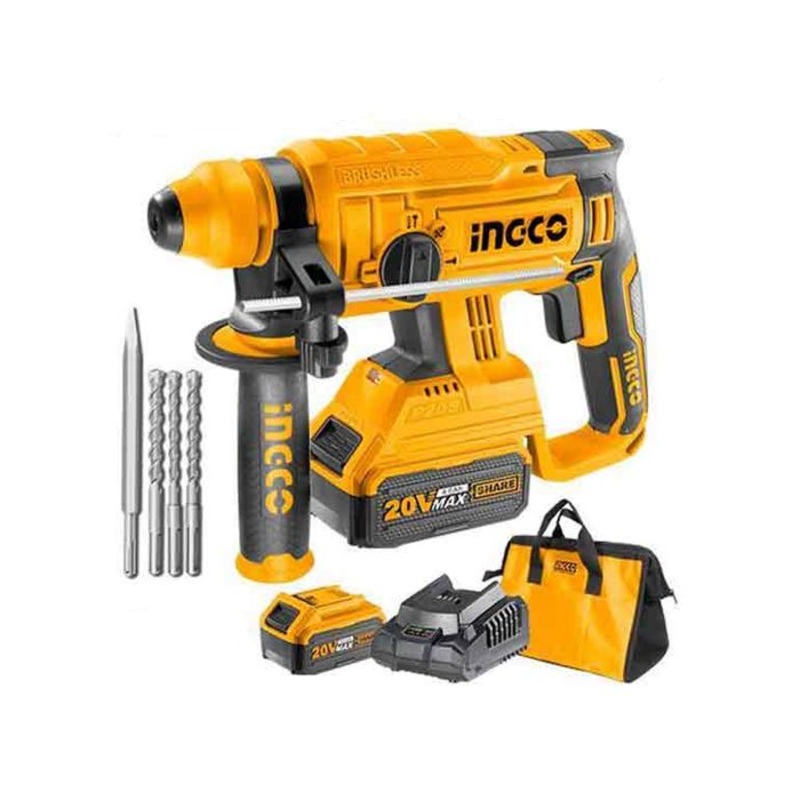 Ingco CRHLI22012 20V Cordless Rotary Hammer BL Motor