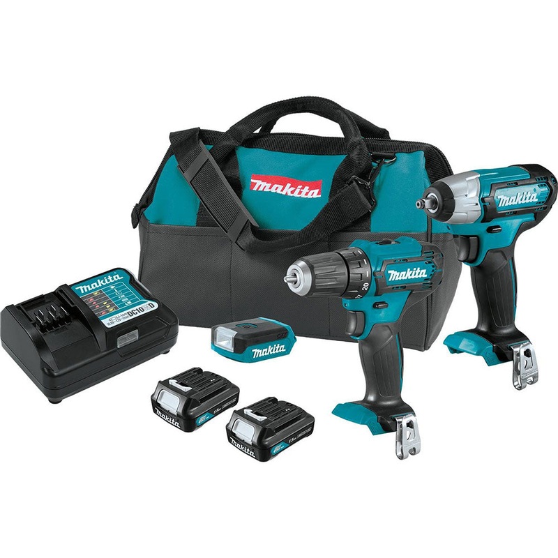 Makita CT326 12V max CXT Lithium-Ion Cordless 3-Pc. Combo Kit (1.5Ah)