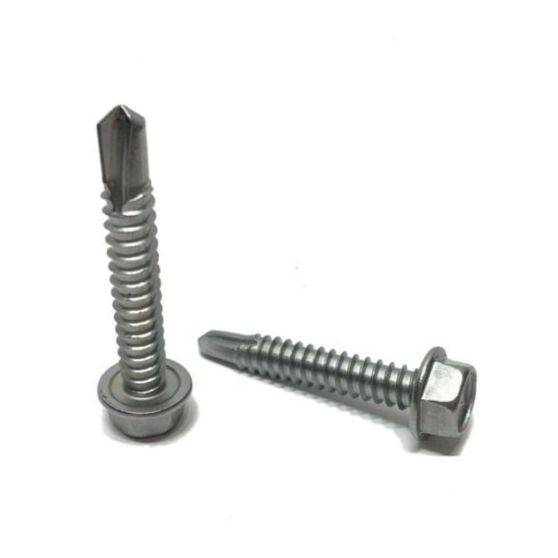 #10 x 1/2″ Hex Washer Head Self Drilling Tek Screw Stainless Steel QTY 25