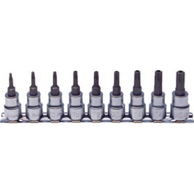 3/8 Sq. Dr. 9 Piece Tamper-Resistant TORX Bit Socket set T10H-T50H