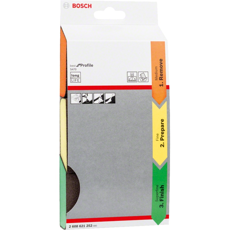 Bosch 2608621252 3pcs Abrasive Sponge Set