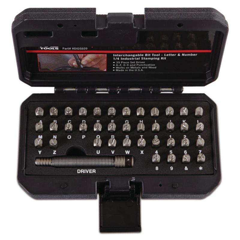 39-PC. Industrial Hammerless Number and Letter Stamp Kit