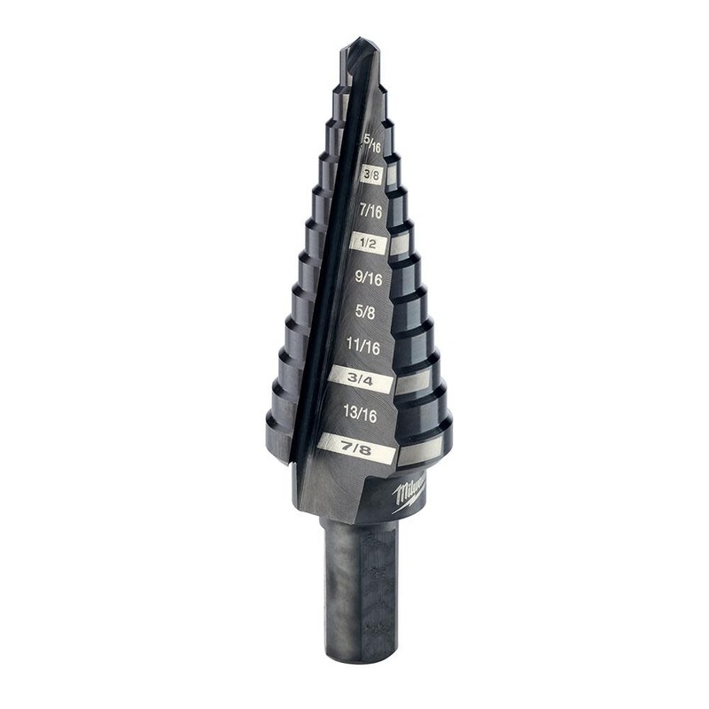 #4 Step Drill Bit, 3/16″ – 7/8″ by 1/16″