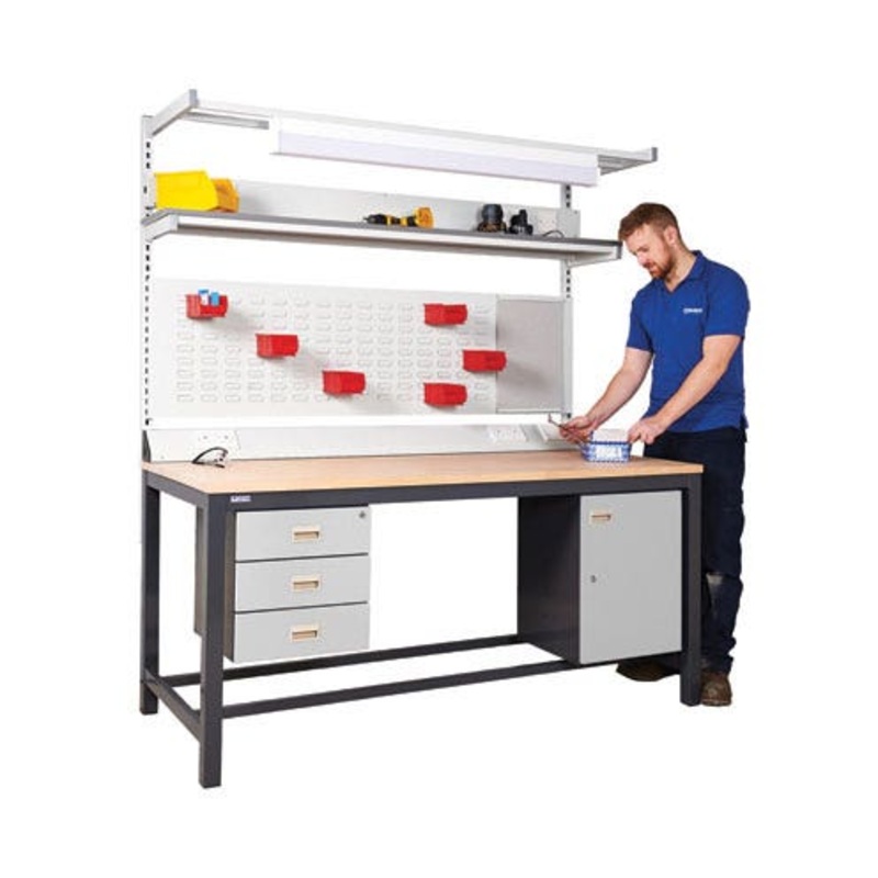 QMP 840 x 1800 x 900mm Laminate Heavy Duty Workbench