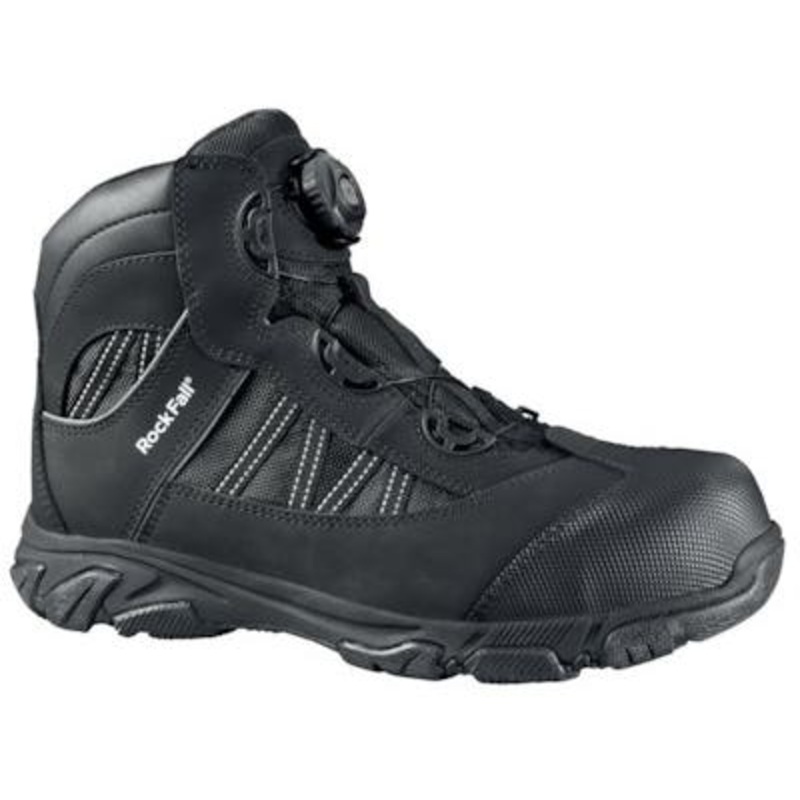 Rock Fall Size 12 Ohm Electrical Hazard Safety Boots – Black