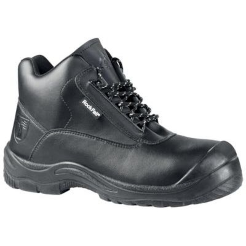 Rock Fall Size 4 Black Rhodium Chemical Resistant Safety Boots