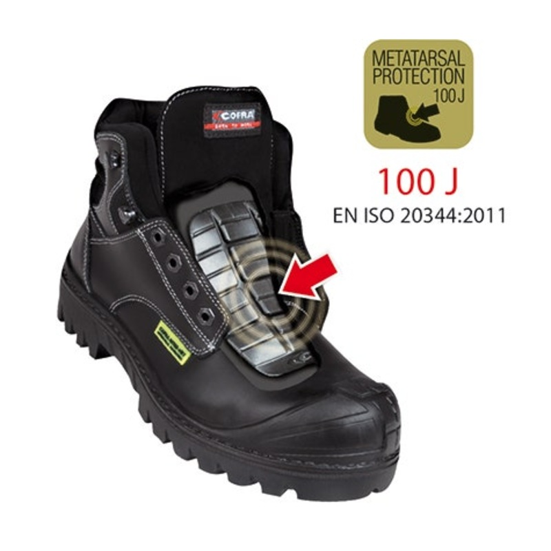 Cofra Size 9 – Darwen Metatarsal Protection Safety Boots – Black