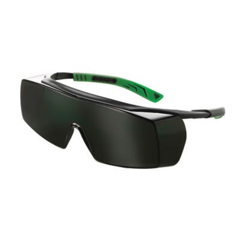 Univet 5X7 Safety Spectacles Green Shade 5 Lens Gunmetal/Green Frame