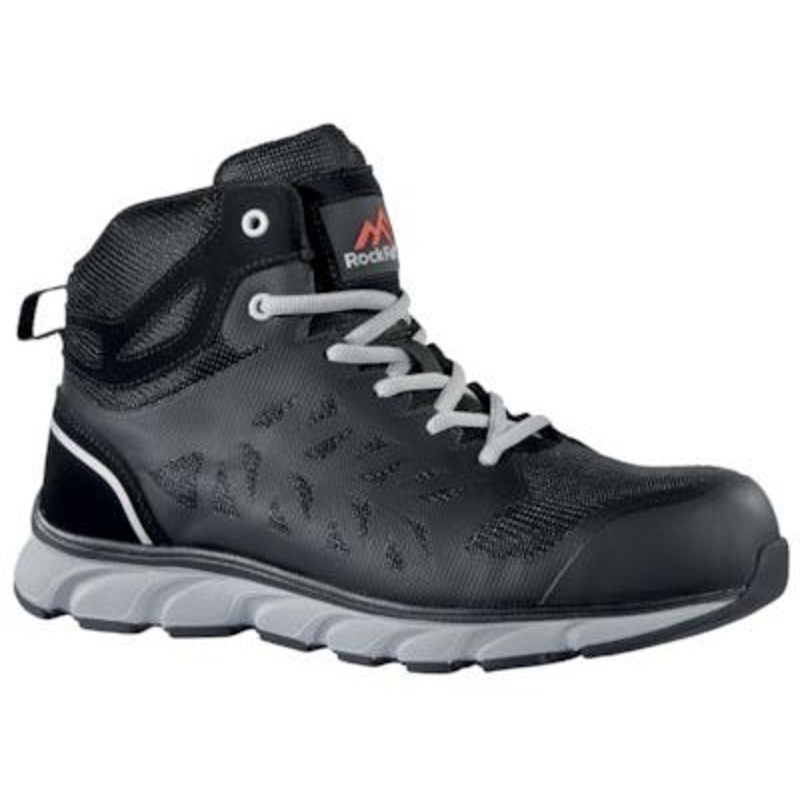 Rock Fall Size 3 – Bantam Mid-Cut Safety Boots – Black