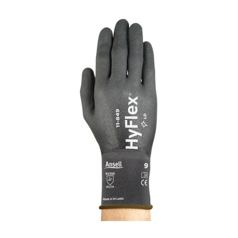 Ansell Hyflex 11-849 Nitrile Coated Safety Gloves  | MSC Industrial Supply Co.