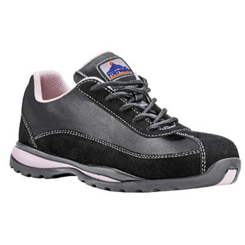Portwest Size 4 – Steelite Women’s Safety Trainers S1P HRO – Black/Pink