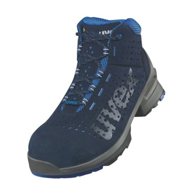 Uvex Perforated Safety Trainers – Grey/Blue  | MSC Industrial Supply Co.