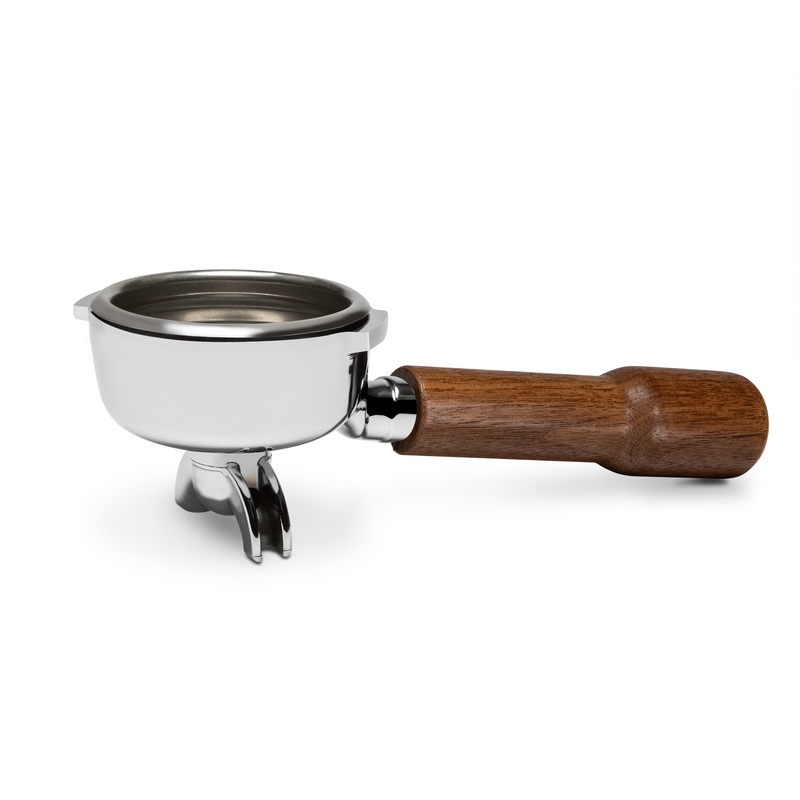 Complete Bezzera Portafilter with Walnut Handle – Double Spout