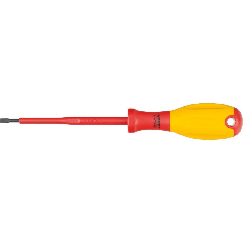 Hazet 810VDE-35 Screwdriver with Protective Insulation, Slotted, 0.6×3.5mm