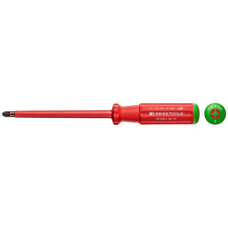 PB Swiss Tools PB 5192.3-150 Classic VDE Screwdriver Pozidriv Size PZ3