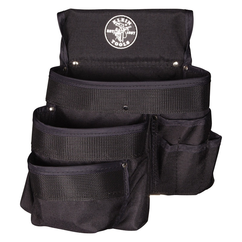 Klein Tools 5700 Powerline Series Tool Pouch Made of 1000 Denier Dupont Cordura Nylon Fabric with 9 Pockets