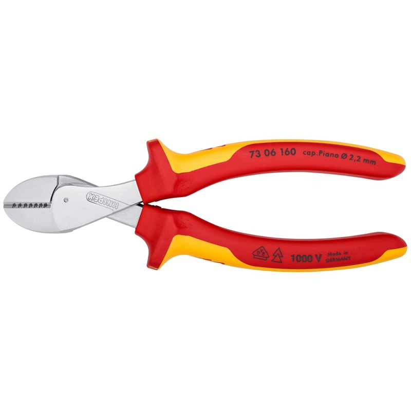 Knipex 73 06 160 6 1/4″ X-Cut Compact Diagonal Cutters-1000V Insulated