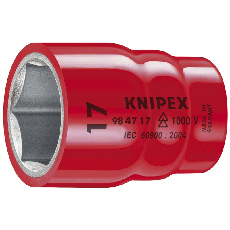 Knipex 98 47 1″ 1/2″ Drive Hex Socket-1000V Insulated 1″