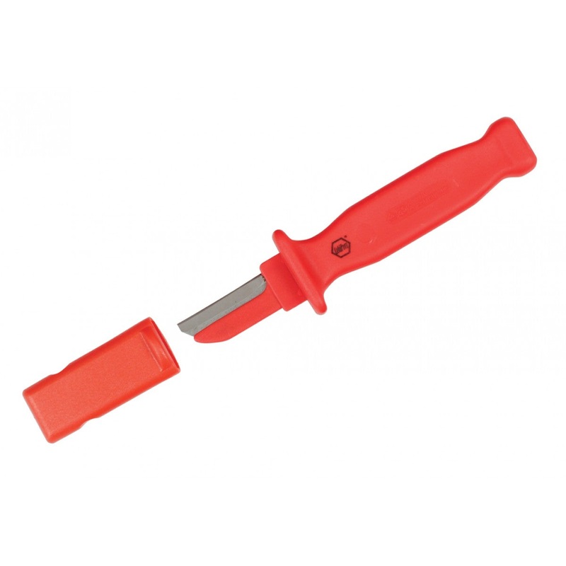 Wiha Tools 15003 Insulated Cable Stripping Knife, 50 mm Partly Insulated Blade