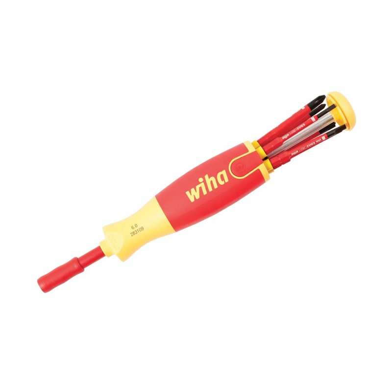 Wiha Tools 28393 Insulated 6-in-1 Ultra Driver SlimLine Slotted & Phillips Set, 7 Pc.