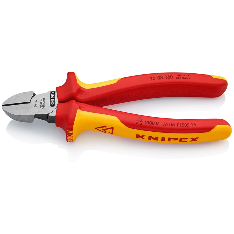 Knipex 70 08 160 SBA 6 1/4″ Diagonal Cutters-1000V Insulated