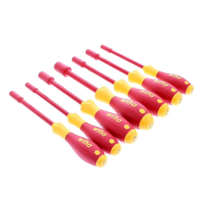 Wiha Tools 32293 Insulated Metric Nut Driver Set, 7 Pc.
