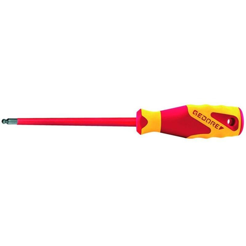 Gedore 2824531 VDE Screwdriver, ball end, 8 mm