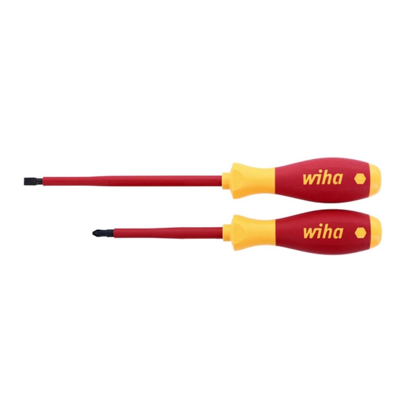 Wiha Tools 33532 2 Piece Insulated Slotted and Phillips Screwdriver Set