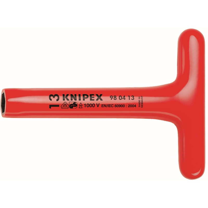 Knipex 98 04 19 8″ T-Socket Wrench-1000V Insulated, 19 mm