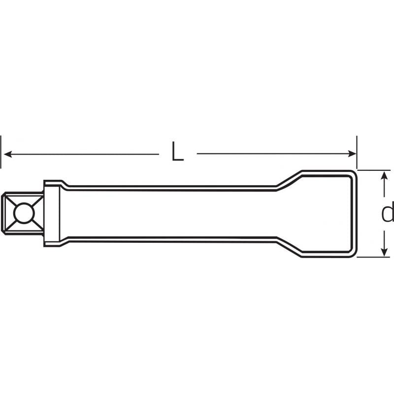 Stahlwille 12420003 12167 VDE Extension Size 10 mm, 3/8″ Drive