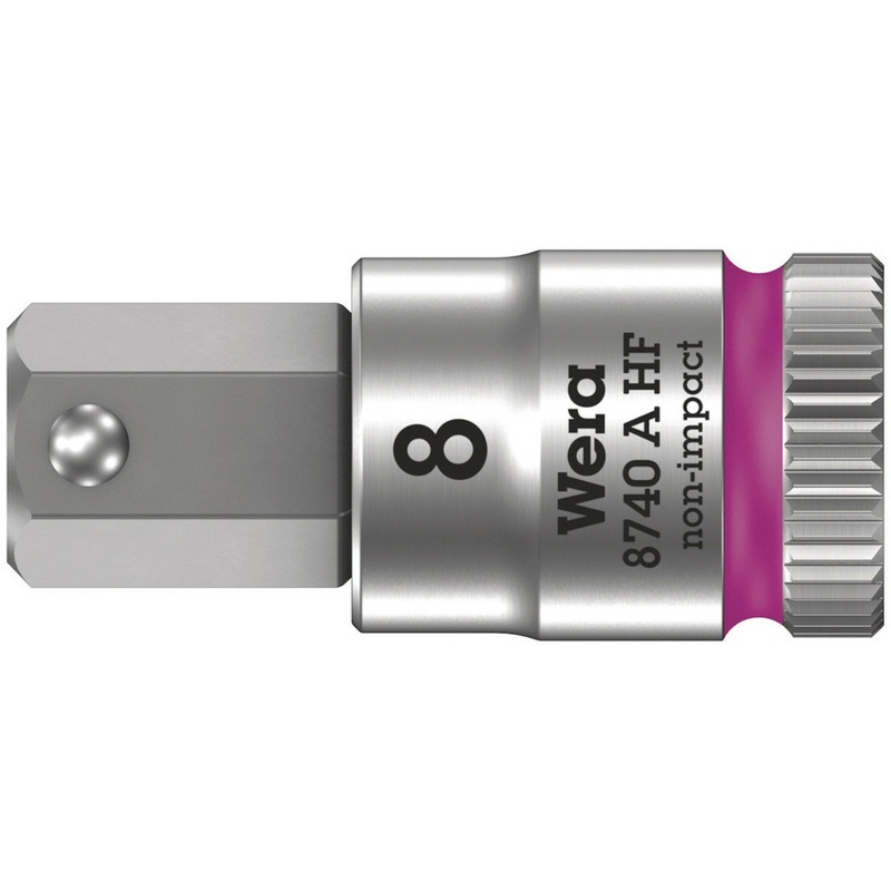 Wera 8740 A HF Zyklop bit socket with holding function, 1/4″ drive, 5/32″ x 28 mm