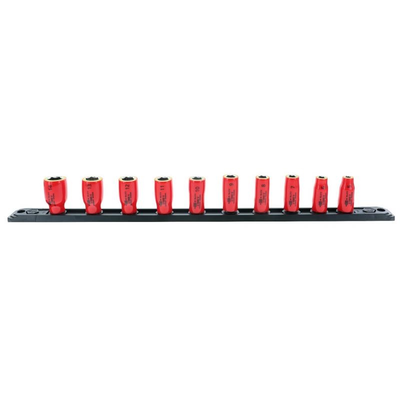 Wiha Tools 31393 10 Piece Insulated Socket Set 1/4″ Drive – Metric