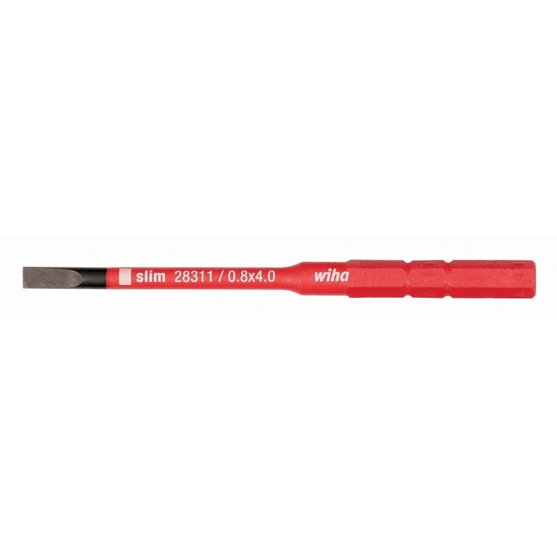 Wiha Tools 28427 Insulated SlimLine Slotted Blade 4.0 mm x 75 mm
