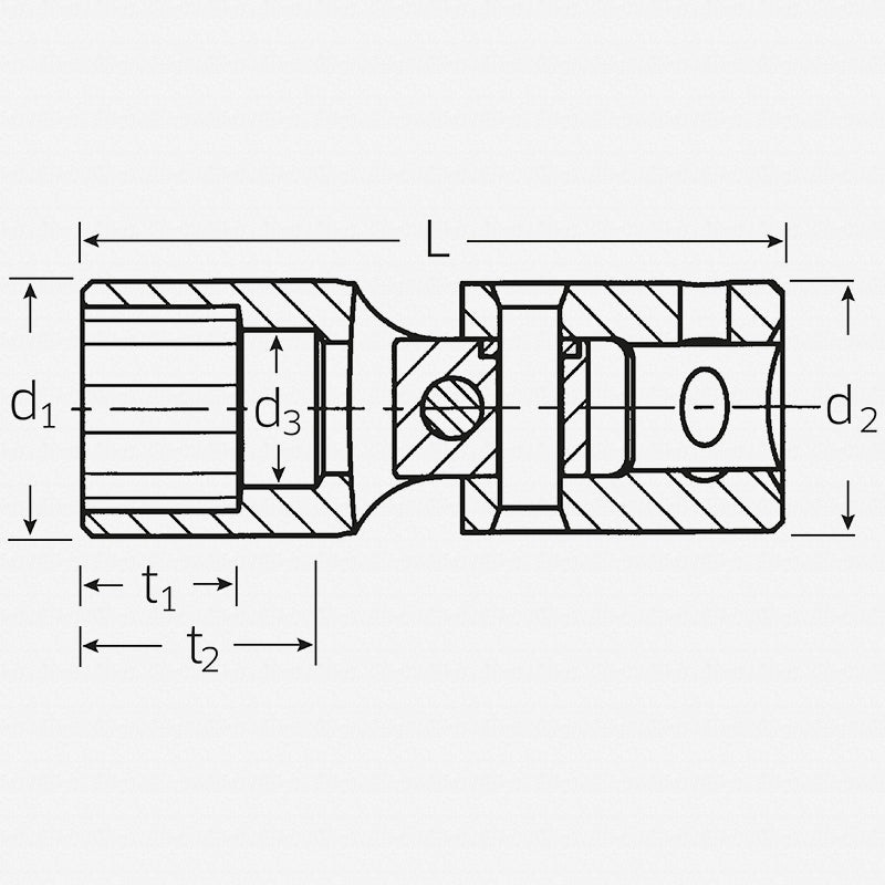 Stahlwille 01541024 Short Uniflex Bi-Hex Socket 402aK  3/8″ 1/4″ Drive