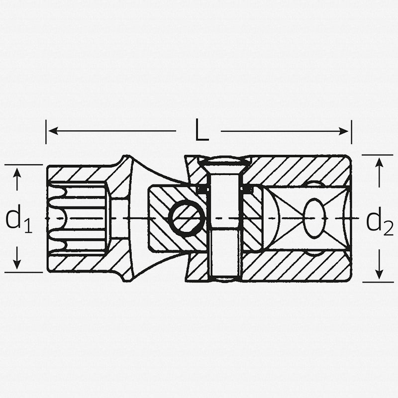 Stahlwille 02070008 47TX  Uniflex External TORX Socket, E8 3/8″Drive