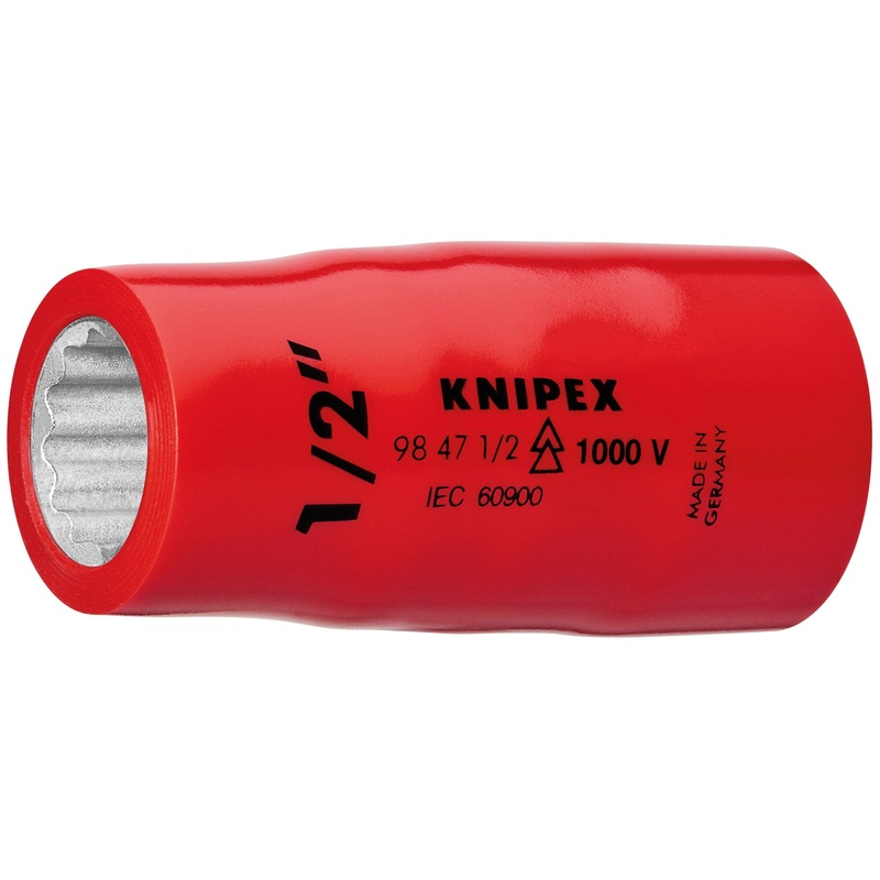 Knipex 98 47 1/2″ 1/2″ Drive Hex Socket-1000V Insulated 1/2″
