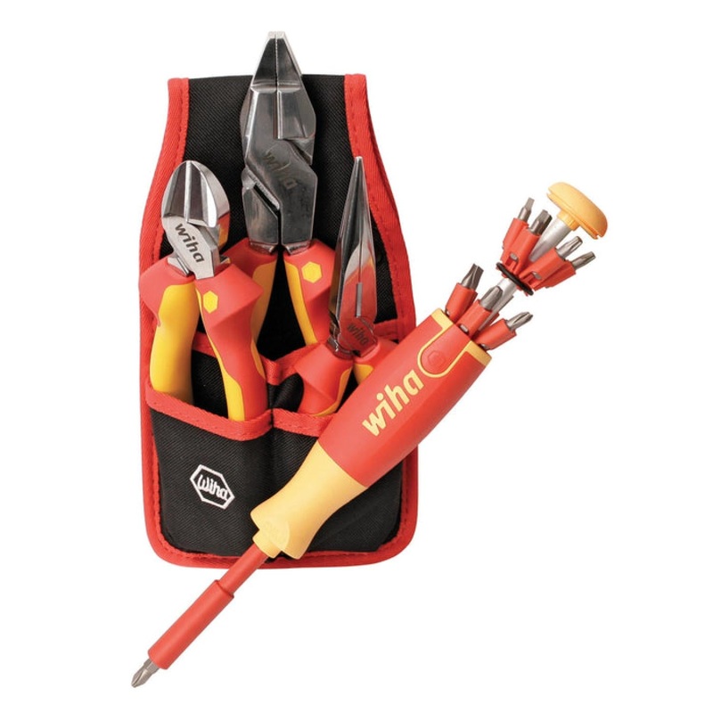 Wiha Tools 32886 Insulated Chrome Finish Pliers Cutters and Pop-Up Set