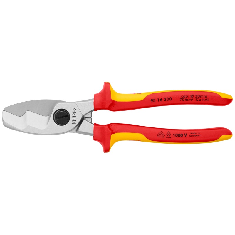 Knipex 95 16 200 8″ Cable Shears-1000V Insulated
