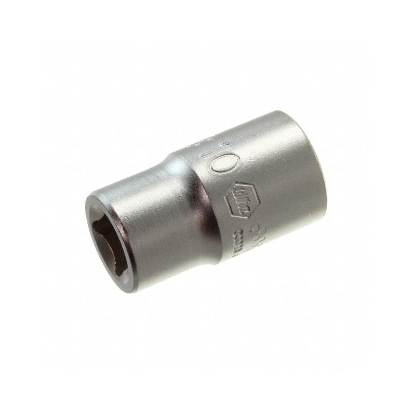 Wiha Tools 33323 6 Point – 1/4 Inch Drive Socket – 10.0mm x 25mm