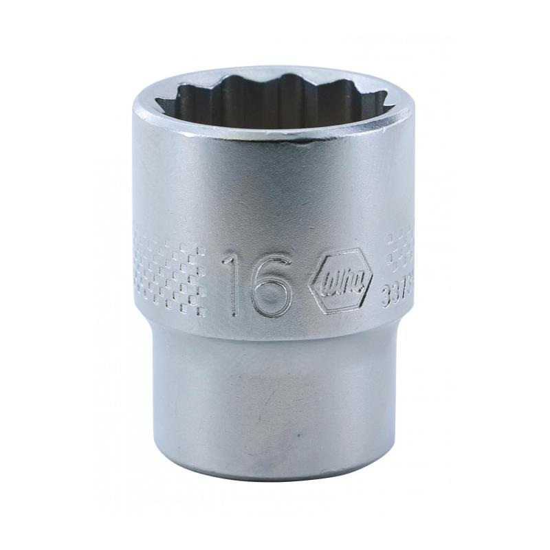 Wiha Tools 33731 3/8 Inch Drive Socket, 12 Point, 16.0mm