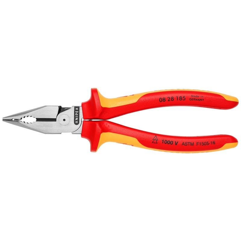 Knipex 08 28 185 SBA 7 1/4″ Needle-Nose Combination Pliers-1000V Insulated