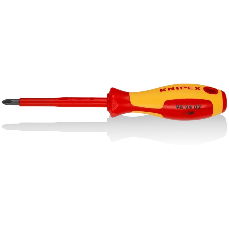 Knipex 98 24 02 Phillips Screwdriver, 4″-1000V Insulated, P2