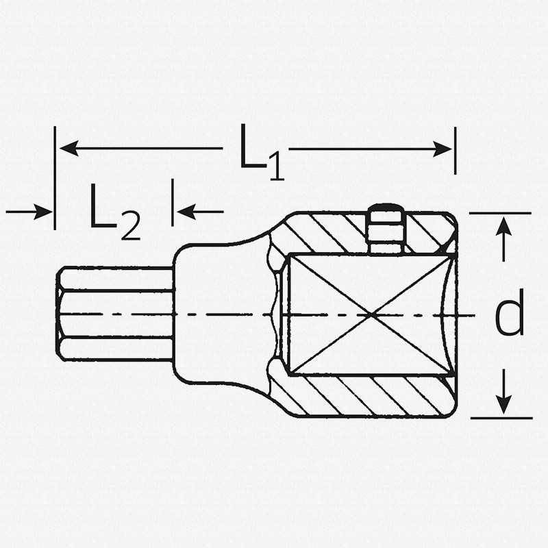 Stahlwille 06050022 Hex 64 1 Inch Drive Socket 22 mm