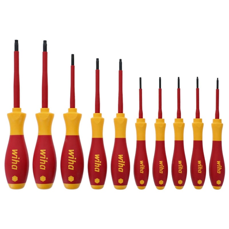 Wiha Tools 32596 Insulated SoftFinish SlimLine Security TORX Screwdriver Set, 6 Pc.