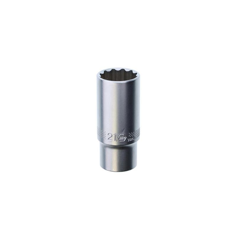 Wiha Tools 33764 12 Point – 3/8″ Drive Deep Socket 21.0 mm