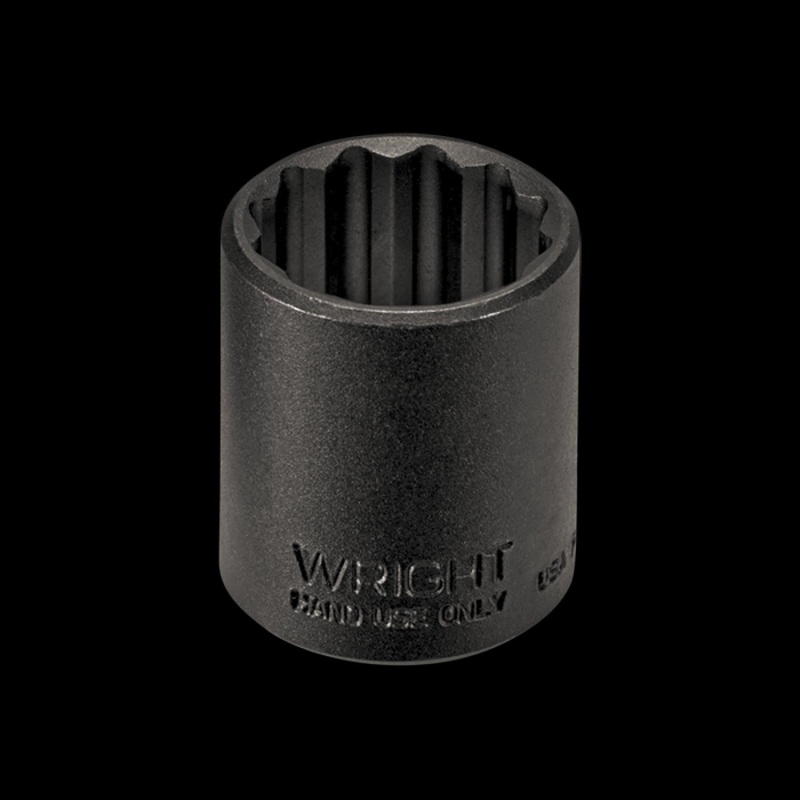 Wright Tool 34034 1/2″ Drive 6 Point Standard Black Industrial Socket – 1-1/16″