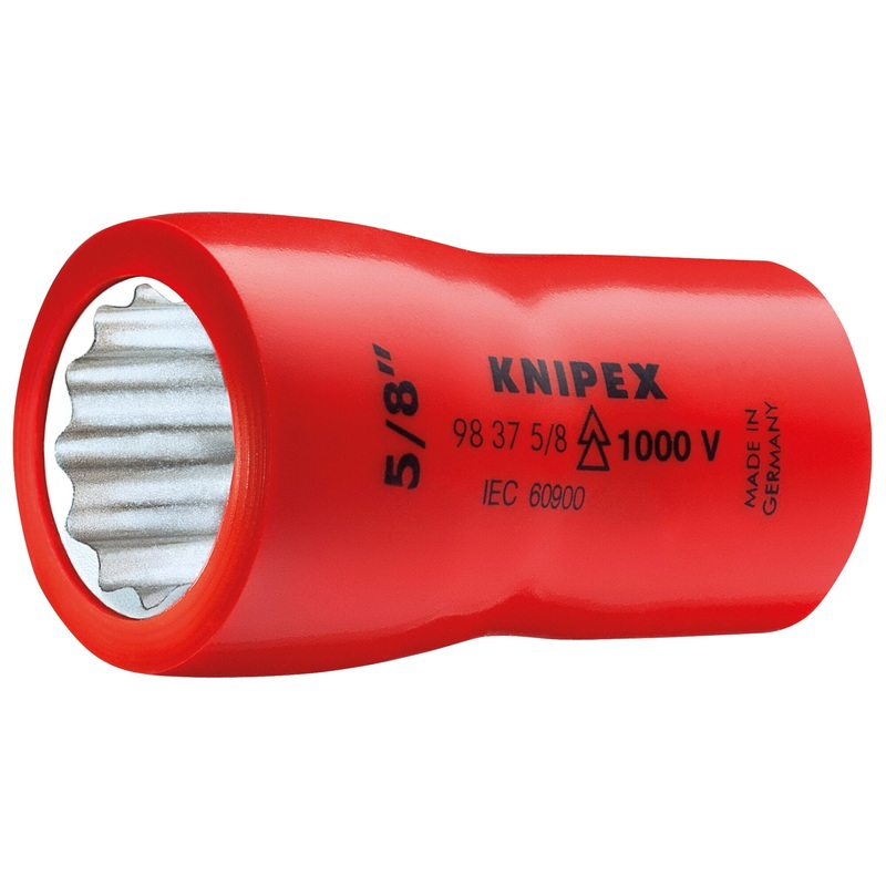 Knipex 98 37 5/8″ 3/8″ Drive 5/8″ Hex Socket-1000V Insulated