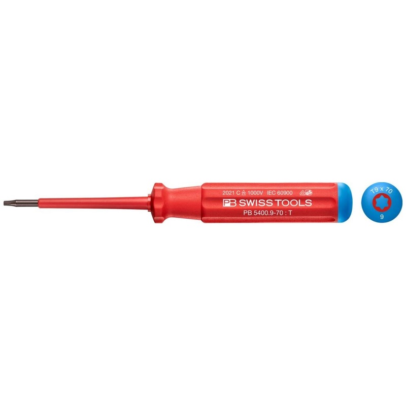 PB Swiss Tools PB 5400.9-70 Classic VDE screwdriver, TORX , Size 9