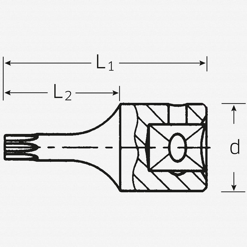 Stahlwille 1351010 44KTXB Security TORX Socket, T10s 1/4″ Drive