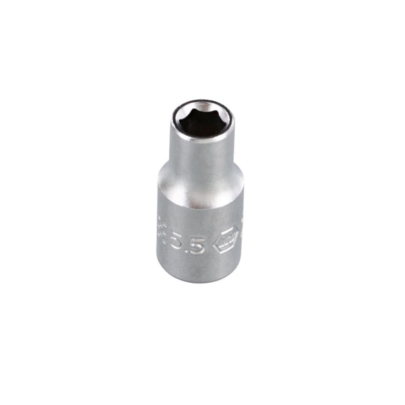 Wiha Tools 33318 6 Point – 1/4 Inch Drive Socket – 5.5mm x 25mm